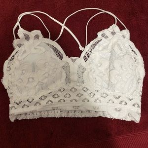 White lace bra
